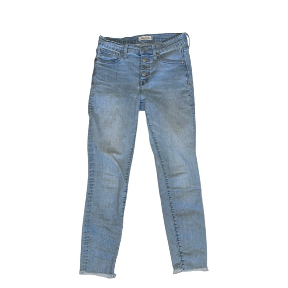 MADEWELL | 9" High-Rise Skinny Crop Jeans: Button-Front Edition Sz 26 - Picture 3 of 8